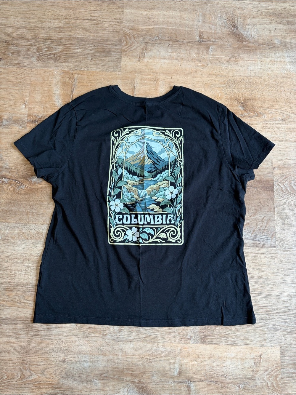 Columbia Black Short-Sleeve Logo Crew Tee